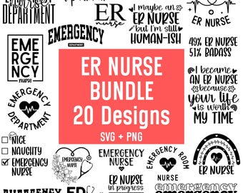 Bundle Svg infirmière des urgences, Svg infirmière du service des urgences, cadeau Svg infirmière des urgences, Svg infirmière des urgences pour chemises, soins infirmiers Svg, vie d'infirmière des urgences