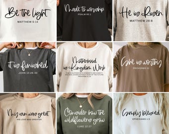 Christelijke Svg-bundel, Bijbelvers schrift, Be the Light Matthew 5 14, Made to Worship Psalm 95 1, He is Risen Matthew 28 6, She is Worthy