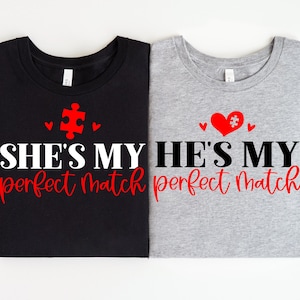 He&#39;s My Match Svg Png, She&#39;s My Match Svg, Couple Valentine Svg, King and Queen Svg, Couple Matching Shirts Design, Husband Wife Shirt Svg