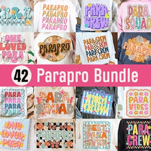 Para Png Bundle, Paraprofessional Png, Para Professional Sublimation Designs, Back to School Teacher Gift, Parapro Retro Floral Coquette Bow