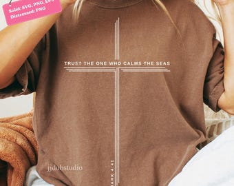 Christian Bible Verse Scripture Png Svg, Mark 4 41, Even Wind Waves Obey Him Svg, Trust One Who Calms Seas, Faith Religious Inspirational