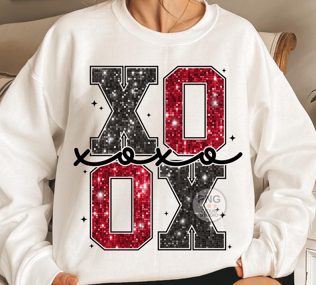 Faux Sequin Valentine Xoxo Png, Glitter Valentine's Day Png ...