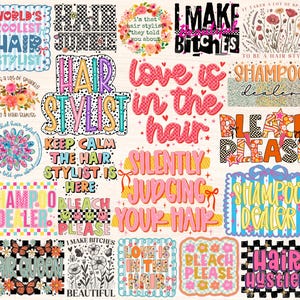 Hairstylist Png Bundle, Hair Stylist Png, Hairdresser Sublimation Designs, Hair Hustler Gift, Best Hair Stylist Ever, Funny Hairstylist Png