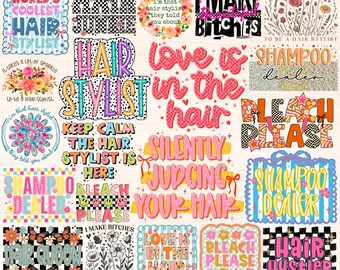 Hairstylist Png Bundle, Hair Stylist Png, Hairdresser Sublimation Designs, Hair Hustler Gift, Best Hair Stylist Ever, Funny Hairstylist Png