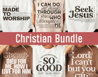 Christelijke Svg Png-bundel, religieus geloof Bijbelvers schrift, aanbidding Psalm 145 1, zoek Jezus, Heer God, Filippenzen 4 13, Jeremia 29 13