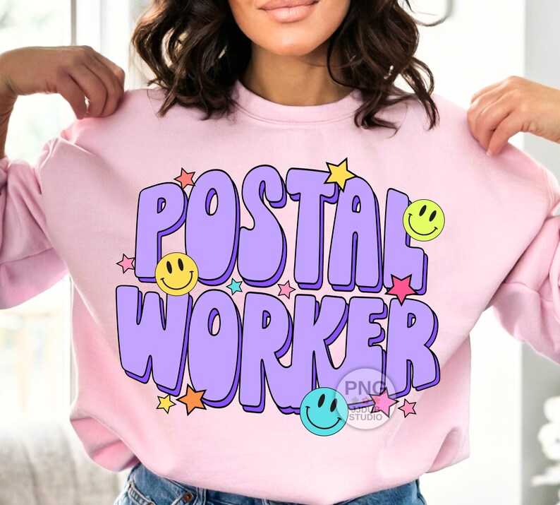 Retro Postal Worker Png, Mail Lady Sublimation Designs, Mail Carrier ...