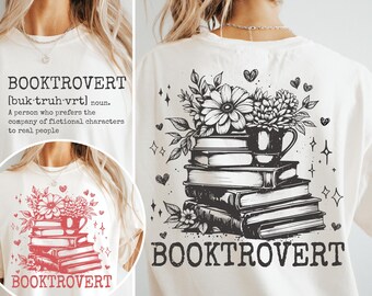 Booktrovert Definition Png, Floral Book Reading Club Png, Book Lover Gift, Sublimation Designs, Funny Reading Teacher Png, Flower Book Png