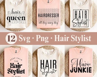 Hair Stylist Svg Bundle, Hairdresser Svg, Hairstylist Svg, Hair Stylist Svg for Shirt, Hairdresser Quote, Hair Hustler Svg, Digital Download