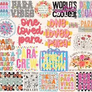 Para Png Bundle, Paraprofessional Png, Parapro Sublimation Designs, Teacher Back to School Gift, Para Professional Png, Para Squad Crew