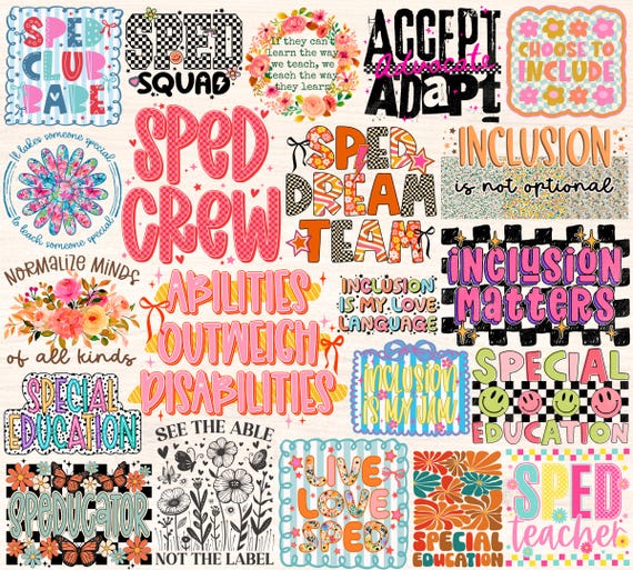 Sped Png Bundle, Special Education Teacher Png, Sped Teacher Sublimation Designs, Squad Crew, Choose to Include Png, Inclusion Matters Png