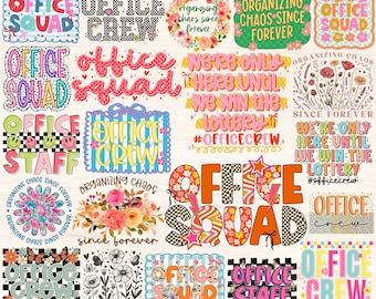 Office Staff Png Bundle, Office Squad Png, School Office Crew Sublimation Designs, Admin Assistant Png, Team Worker Administrative Secretary