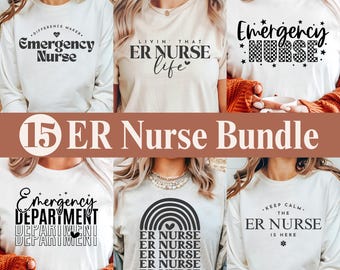 ER Nurse Svg Bundle, Emergency Department Nurse Svg, Emergency Room Nurse Design, Retro Groovy ER Nurse Mode Life Svg Png, Digital Download