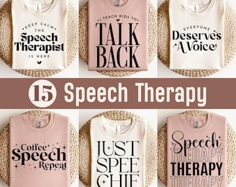 Speech Therapy Svg Bundle, Slp Svg, Speech Language Pathologist Svg, Speech Therapist Gift, Squad Team, Teach Kids Talk Back, Png Eps