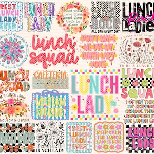 Lunch Lady Png Bundle, Cafeteria Crew Png, School Cafeteria Worker Sublimation Designs, Squad, Best Lunch Lady Ever, Back to School Gift