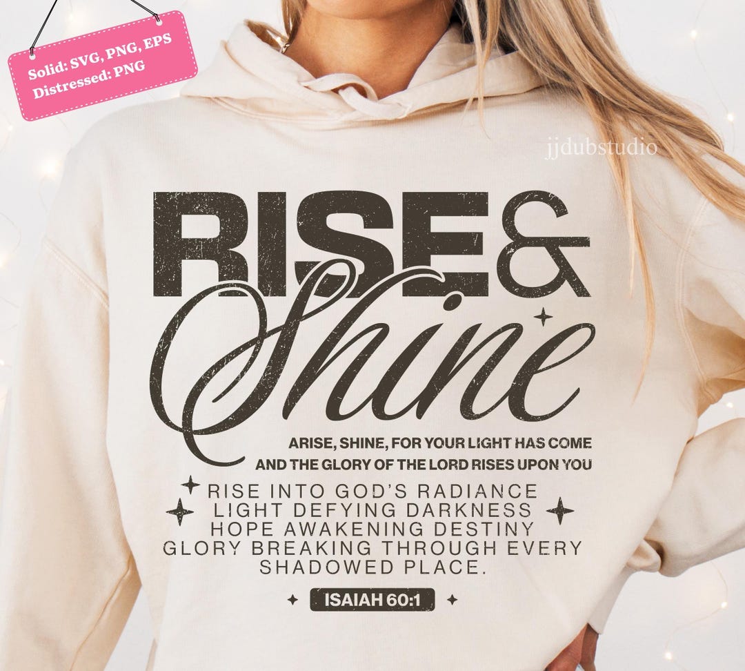 Christian Png Svg, Bible Verse Scripture, Isaiah 60 1 Rise Shine Glory ...