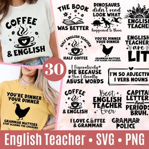 English Teacher Svg Bundle, English Teacher Shirt Svg, Punctuation Matters Svg, English Teacher Gift, Grammar Svg, Funny Quotes Svg