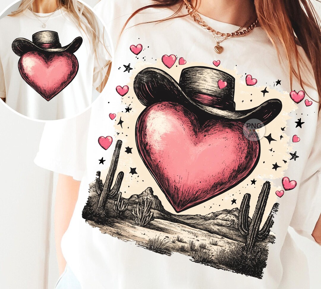 Western Valentine Png, Cowgirl Valentine Png, Cowboy Heart Valentines ...