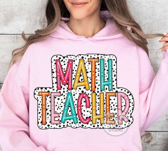 Math Teacher Png, Math Teacher Sublimation Designs, Dalmatian Dots, Back to School Png, Retro Groovy, Print File Digital Download