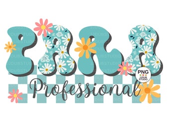 Retro Paraprofessionelle Png, Paraprofessionelle Sublimationsdesigns, Groovy Para Png, Para Png Designs, kariert