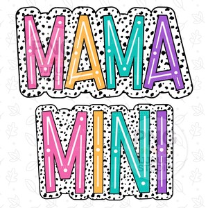 Mama Mini Png Bundle, Matching Mom Daughter Png, Sublimation Designs, Mother&#39;s Day, Mama&#39;s Girl Png, Mom of Girls Gift, Girl Mama Download