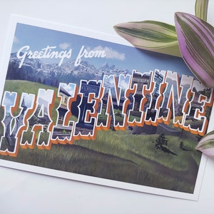RDR2 Inspired Vintage Style Postcard | Valentine Western Town Fan Art | 4&quot;x6&quot; Print