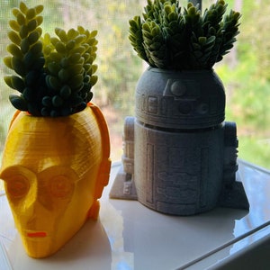Star Wars Planters. Droids. R2D2. C3PO.