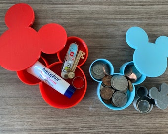 Mickey Mouse Storage Container 3D Printed for Desk Organization, Children, Jewelry, Trinkets, and More