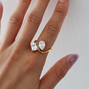 Custom Cz Ring Etsy