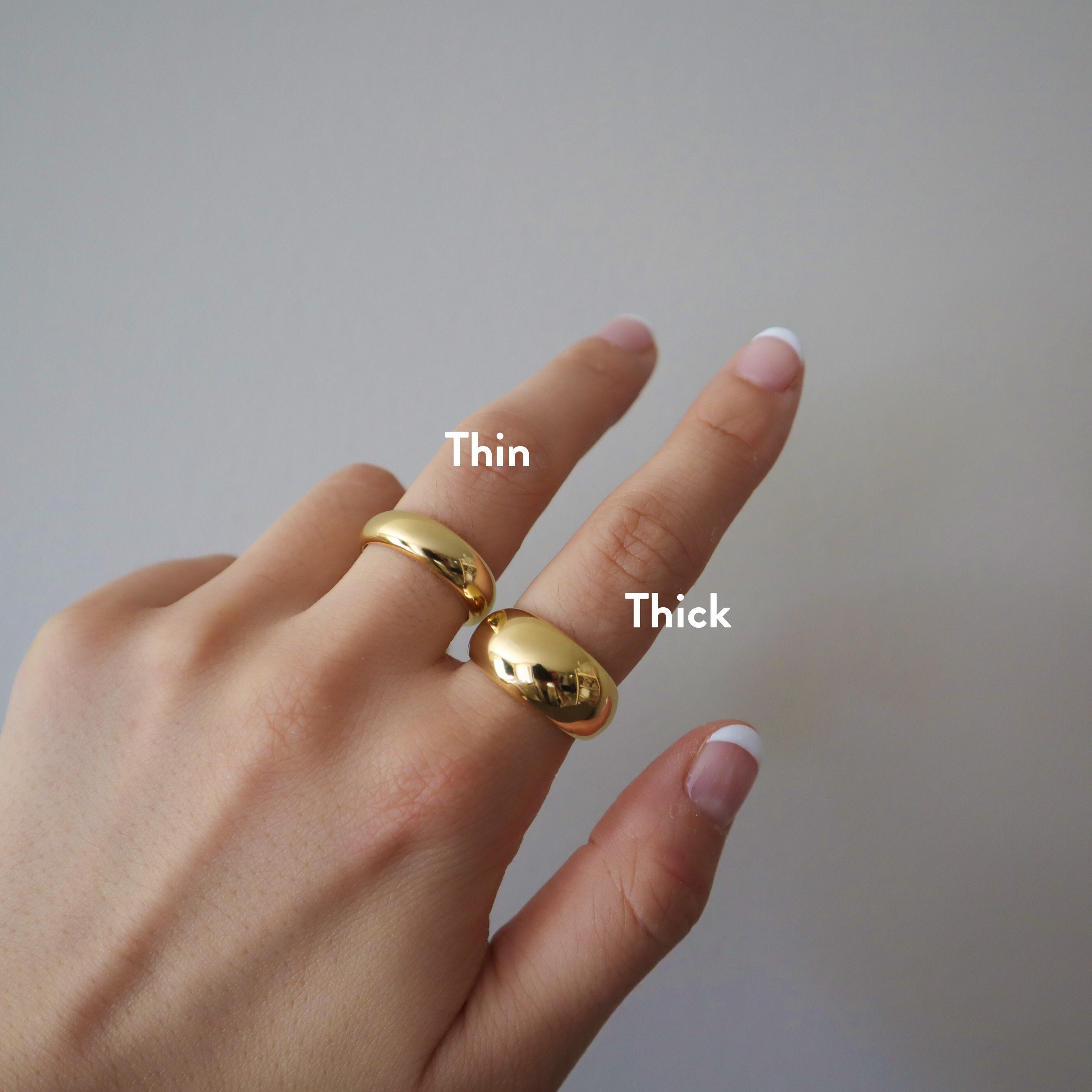 18K Gold Dome Ring, Minimalist Waterproof Tarnish Rings, Chunk Statement  Ring, Gold Plated Stainless Steel Rings - Etsy