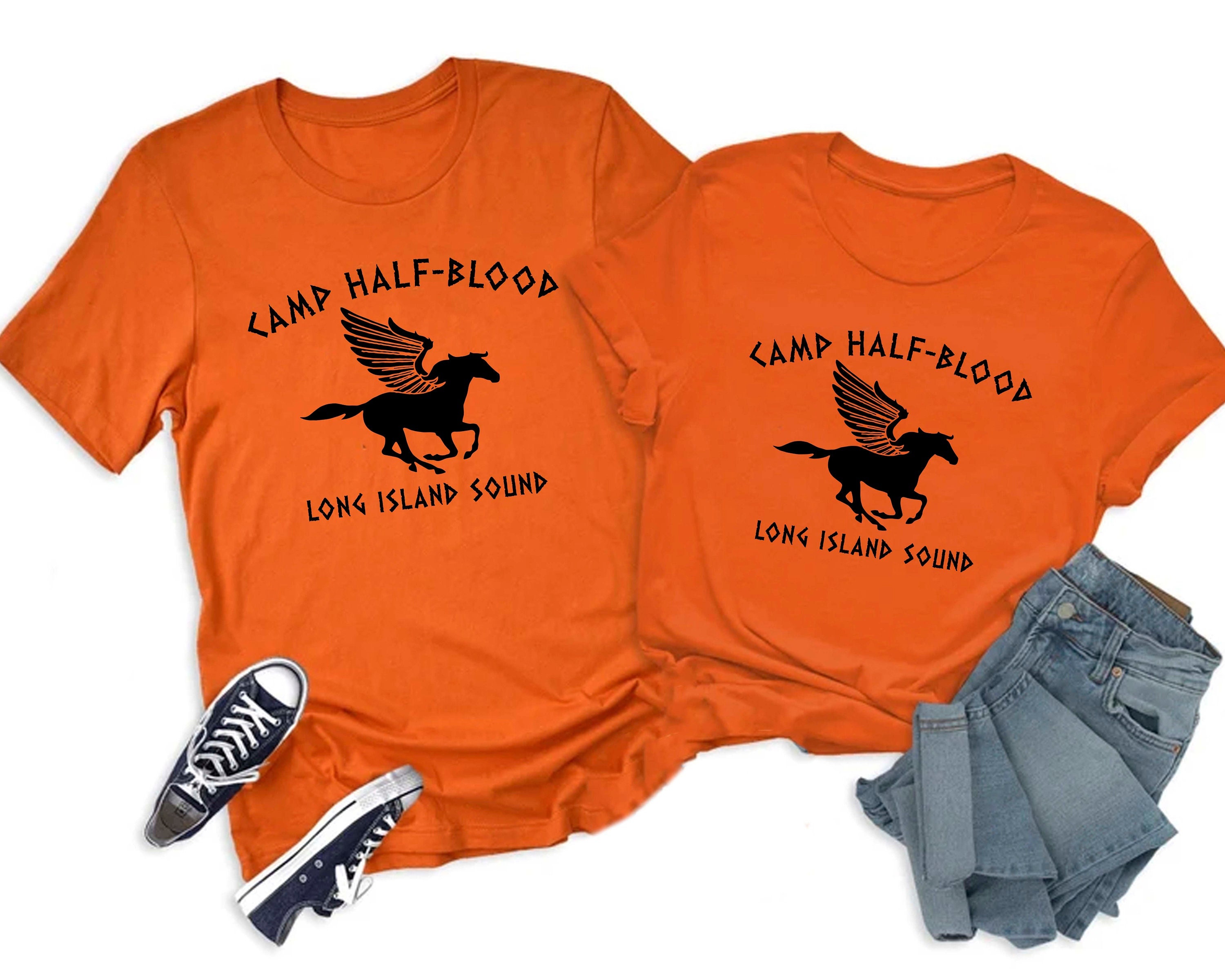 Orange Camp Half-Blood Shirt, Olympian Training Camp Game Shirt, Halloween  Magical Gift, Cute Goth, Matching Family, Spooky Adult Oracle costume (S)
