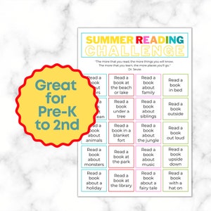 Printable Summer Reading Challenge for Preschool and Elementary ...