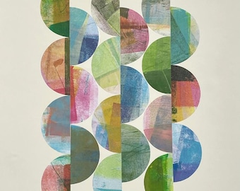 Wiggle Room - Hand Printed and Assembled Collage Art