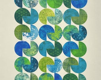 Sustainability - Hand Printed and Assembled Collage Art