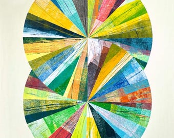 Interwoven - Hand Printed and Assembled Collage Art