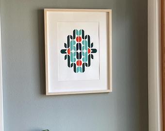 Motif 8 - Contemporary Hand Printed Screen Print