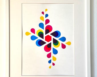 Bouquet Petals - Contemporary Hand Printed Screen Print
