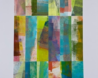 Mixed Montage - Hand Printed and Assembled Collage Art