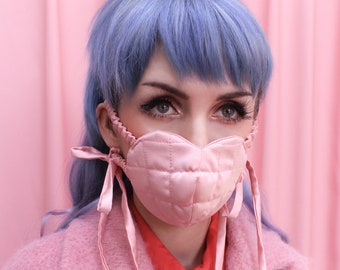 Quilted Heart Mask: PINK / SMALL