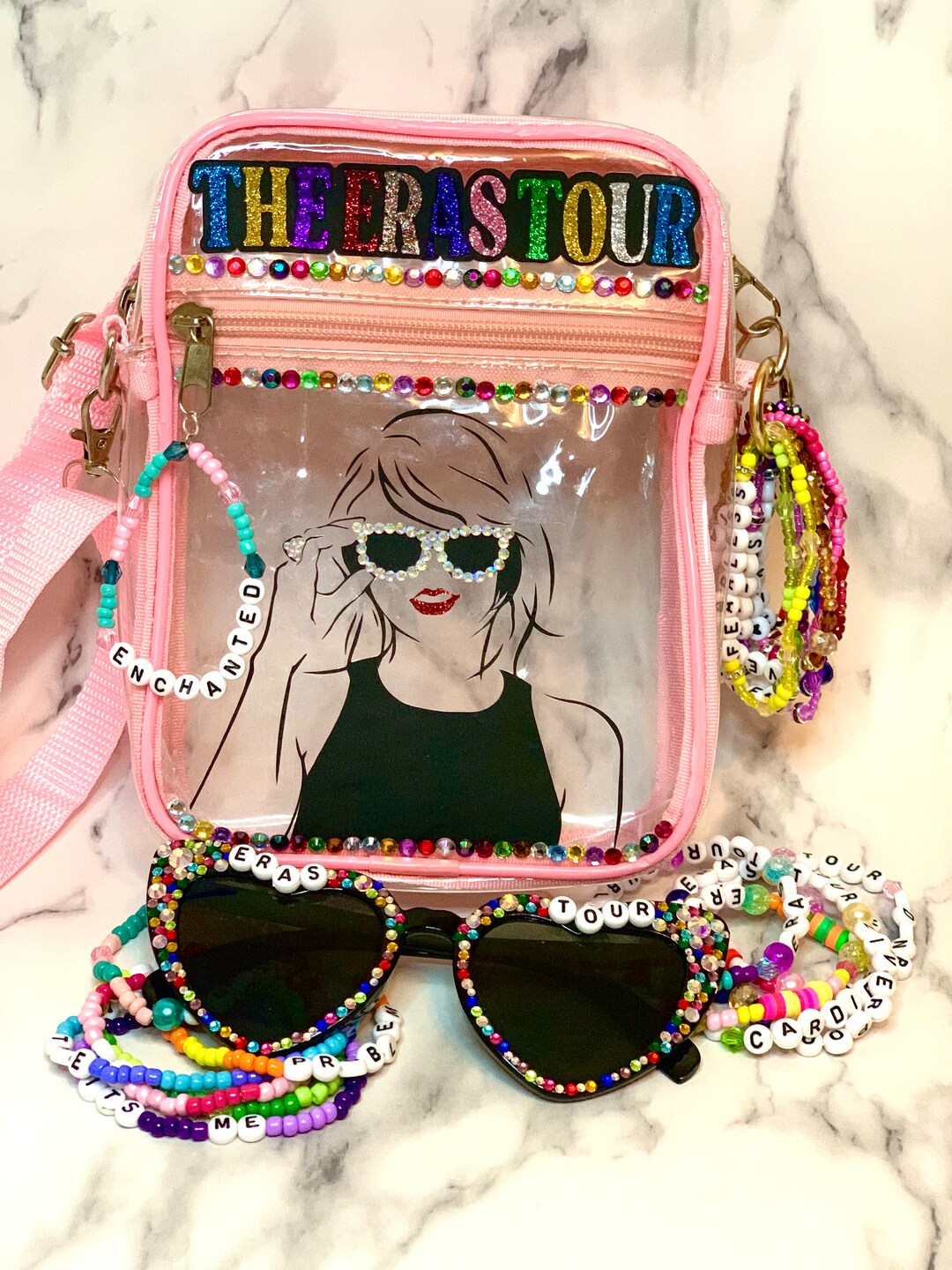 Bejeweled Taylor Swift Eras Tour Concert Clear Stadium Bag - Etsy