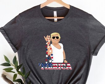 Trump 'Merica T-shirt, Trump Salt T-shirt, Trump Bae Funny 4th of July Shirt,  4th Of July Shirt, Salt Bae Style Funny 4th of July Trump Tee
