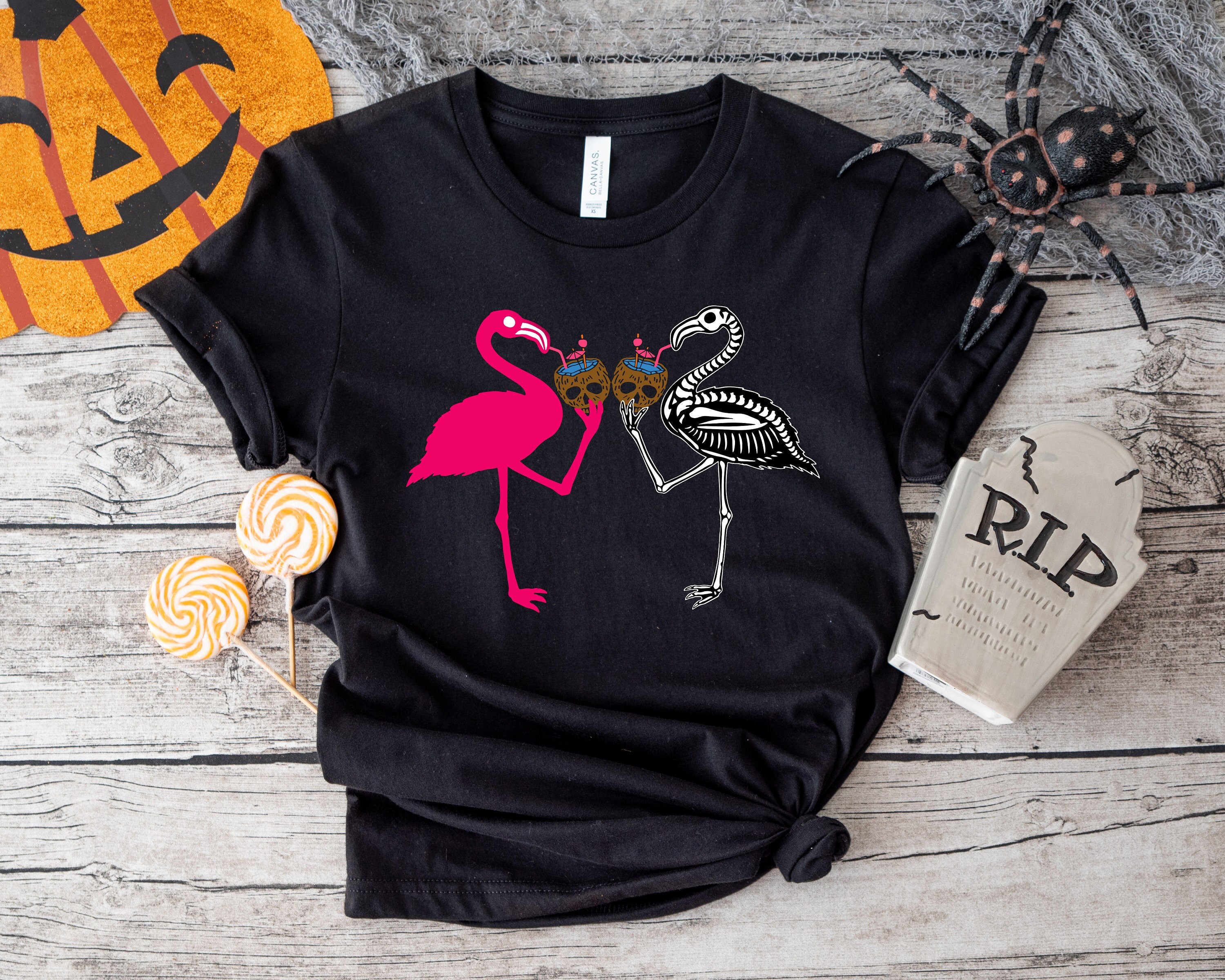 halloween flamingo shirt