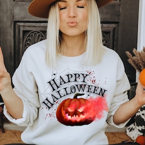 Happy Halloween PNG | Halloween PNG Sublimation File | Pumpkin PNG | Spooky Pumpkin Png | Scary Halloween Pumpkin Png | Pumpkin Png File