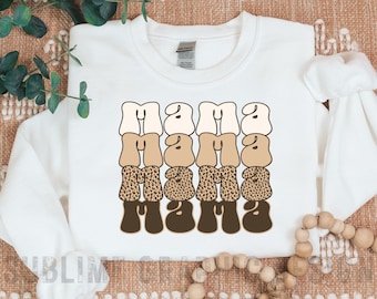 Stacked Leopard Mama PNG | Retro Mama Png | Stacked Mama PNG | Mom Life PNG | Leopard Print Mama Png | Cheetah Mama Png | Mother's Day Png