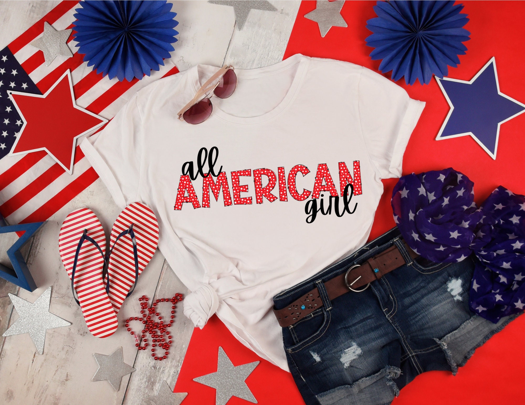 All American Girl Sublimation PNG All American Girl PNG - Etsy