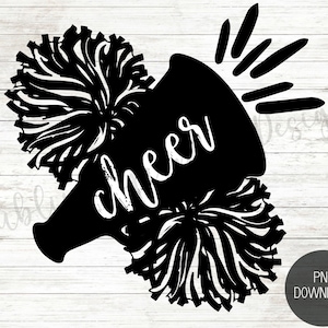 Cheerleader PNG | Cheerleader Sublimation | Cheerleading Sublimation | Cheer Poms Sublimation PNG | Cheer PNG | Cheer Megaphone Png