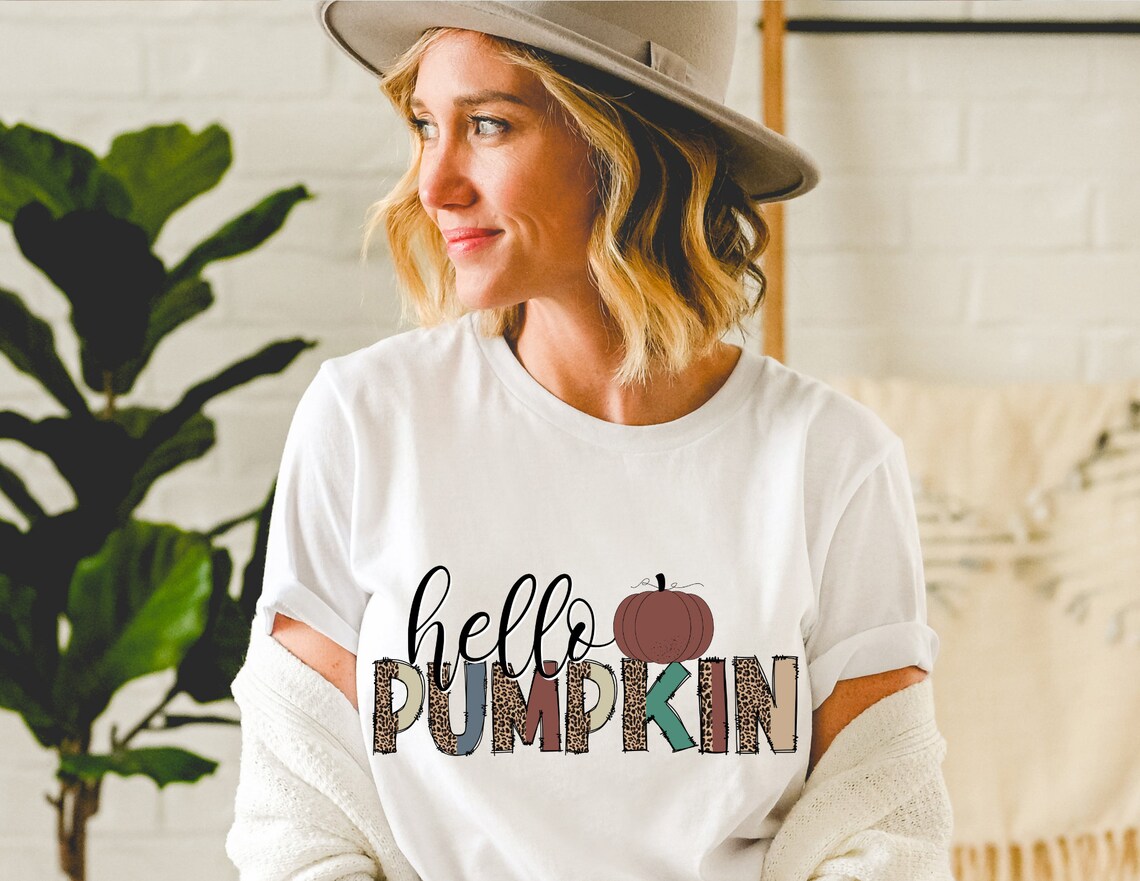 Hello Pumpkin PNG for Sublimation | Fall PNG Sublimation File | Hello ...
