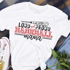 Loud And Proud Baseball Mama PNG Sublimation | Baseball Mama PNG | PNG Design For Sublimation | Png Sports Design | Baseball Mom Shirt