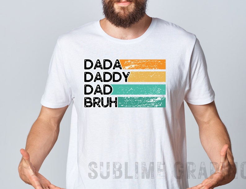 Dada Daddy Dad Bruh Fathers Day Vintage Funny Organic Unisex T-shirt - Designed By Ahmed