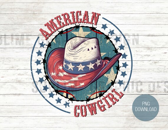 Western Cowgirl All American 4th of July PNG | American Cowgirl PNG Sublimation | All American Babe PNG Sublimation |Cowgirl 4th of July png