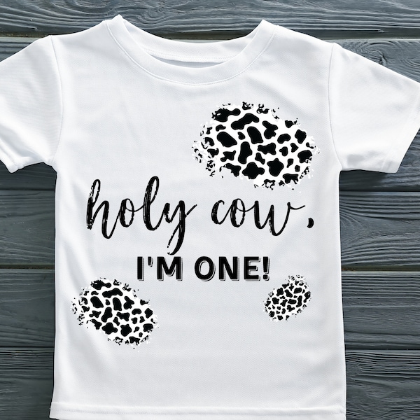 Holy Cow Im One Svg - Etsy